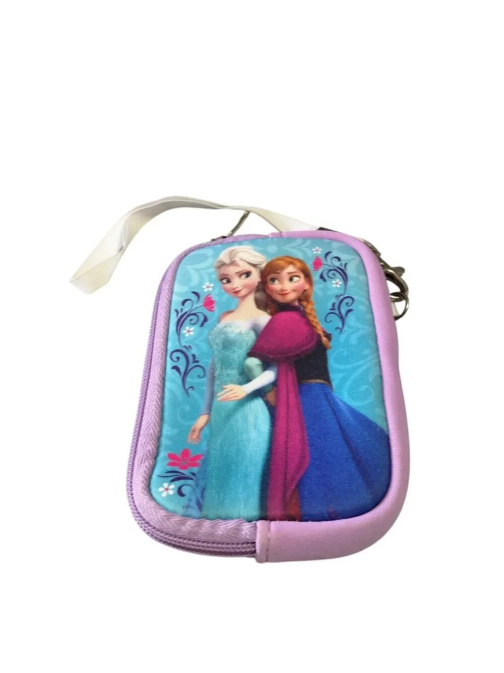 Disney Frozen Zippered Universal Phone Soft Case Pouch Wristlet Strap Anna/Elsa